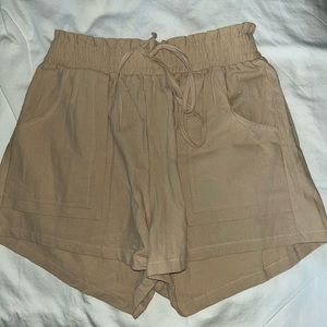Tan cargo shorts